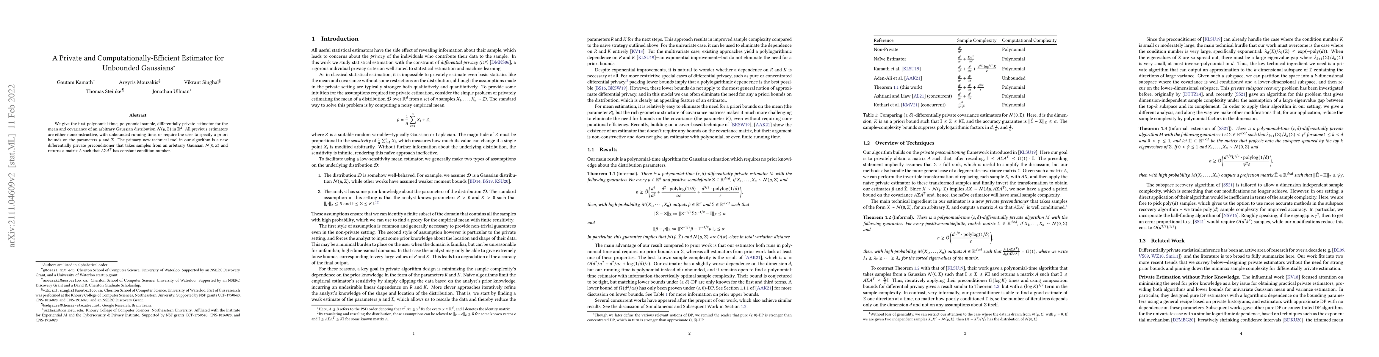 Thumbnail for A Private and Computationally-Efficient Estimator for Unbounded
  Gaussians