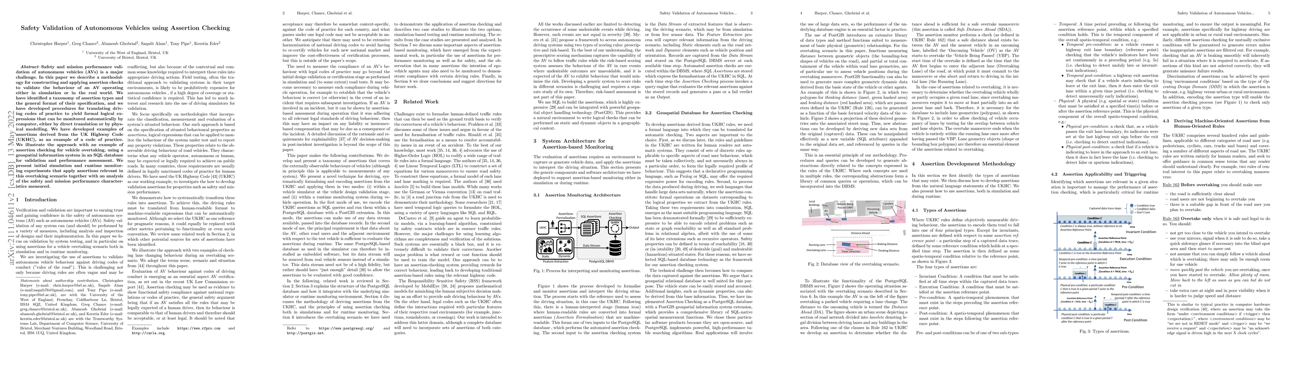 Thumbnail for Safety Validation of Autonomous Vehicles using Assertion Checking
