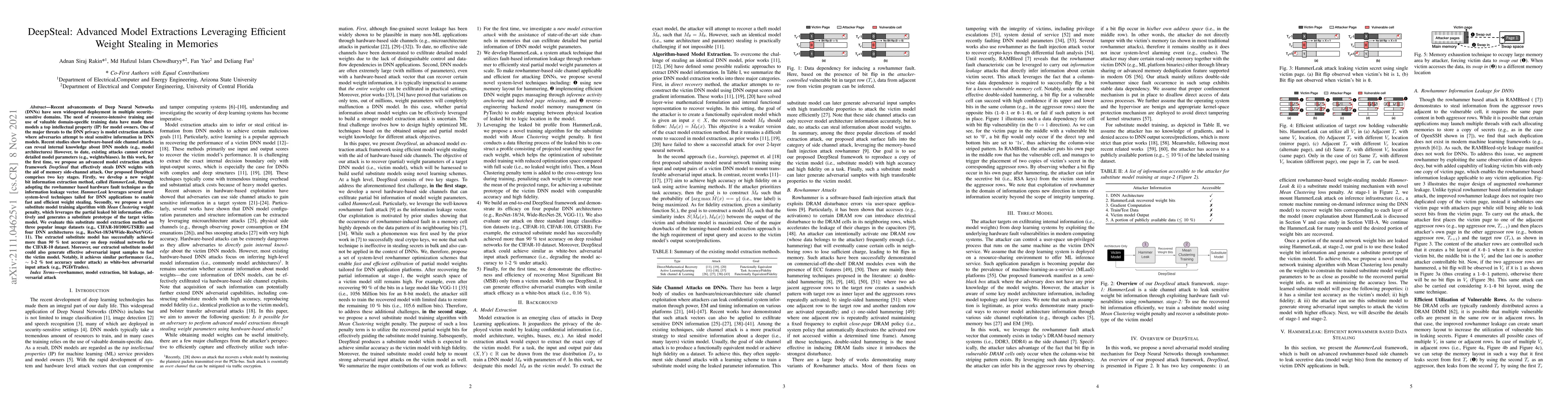 Thumbnail for DeepSteal: Advanced Model Extractions Leveraging Efficient Weight
  Stealing in Memories