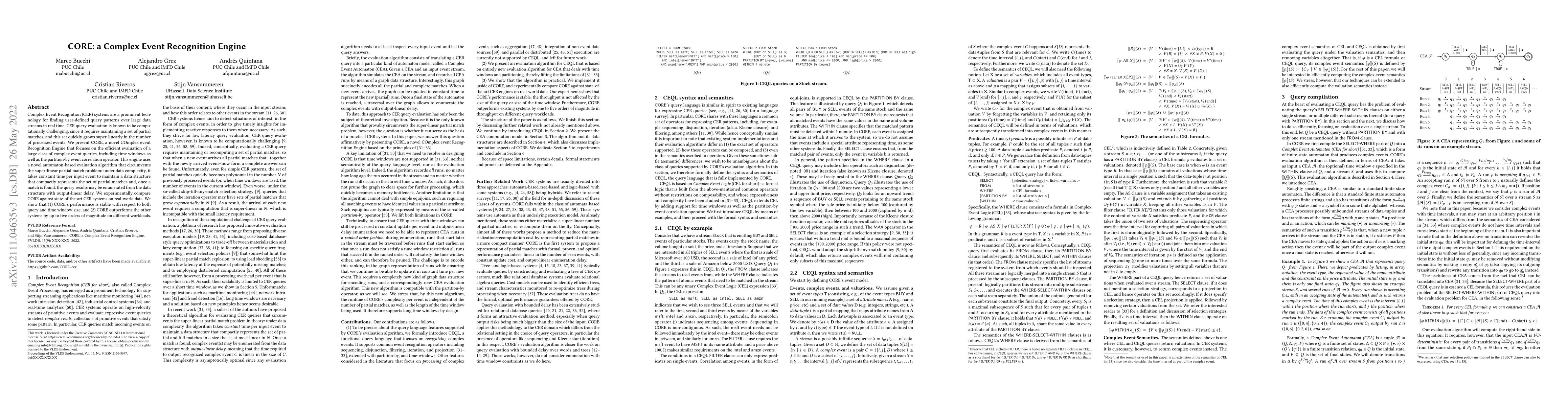 Thumbnail for CORE: a Complex Event Recognition Engine