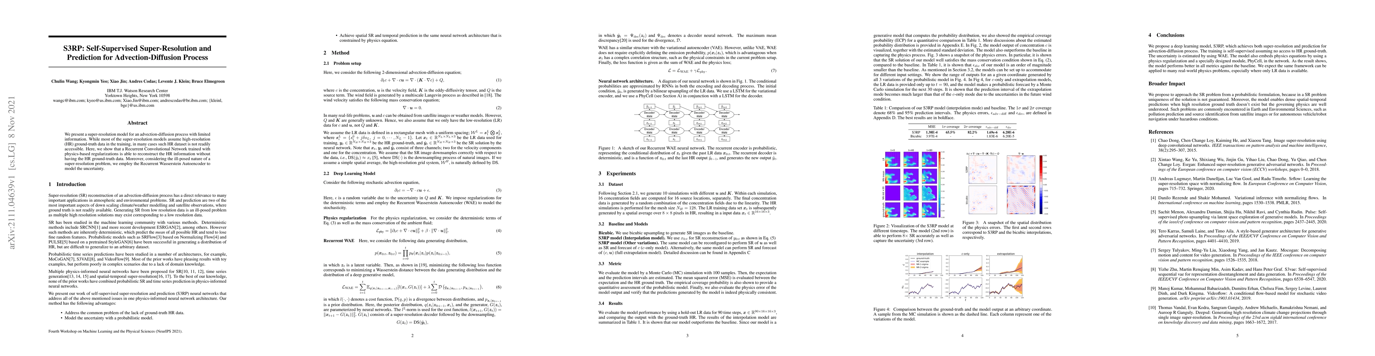 Thumbnail for S3RP: Self-Supervised Super-Resolution and Prediction for
  Advection-Diffusion Process