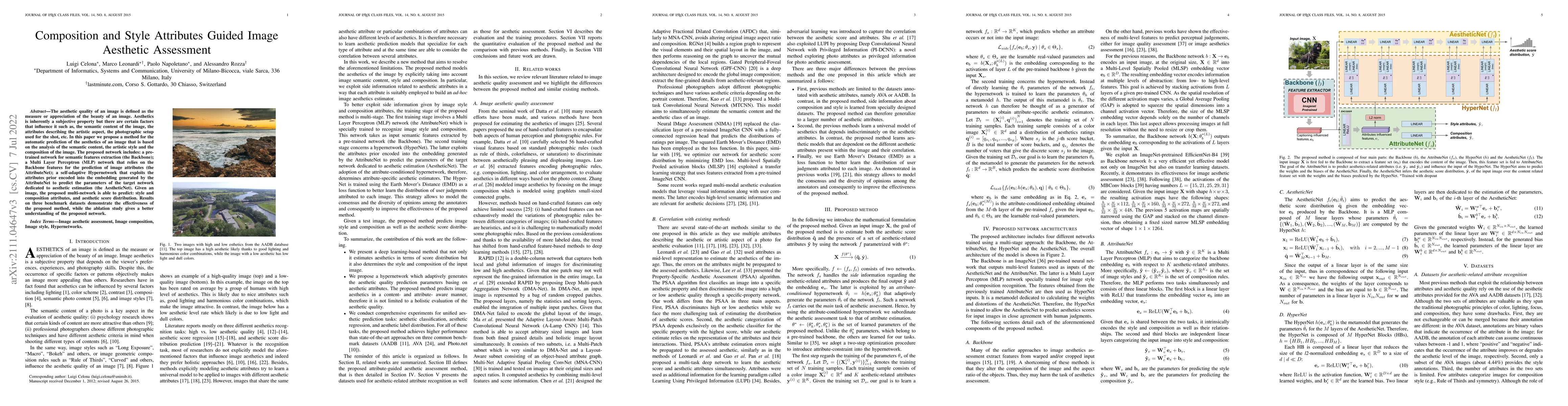 Thumbnail for Composition and Style Attributes Guided Image Aesthetic Assessment