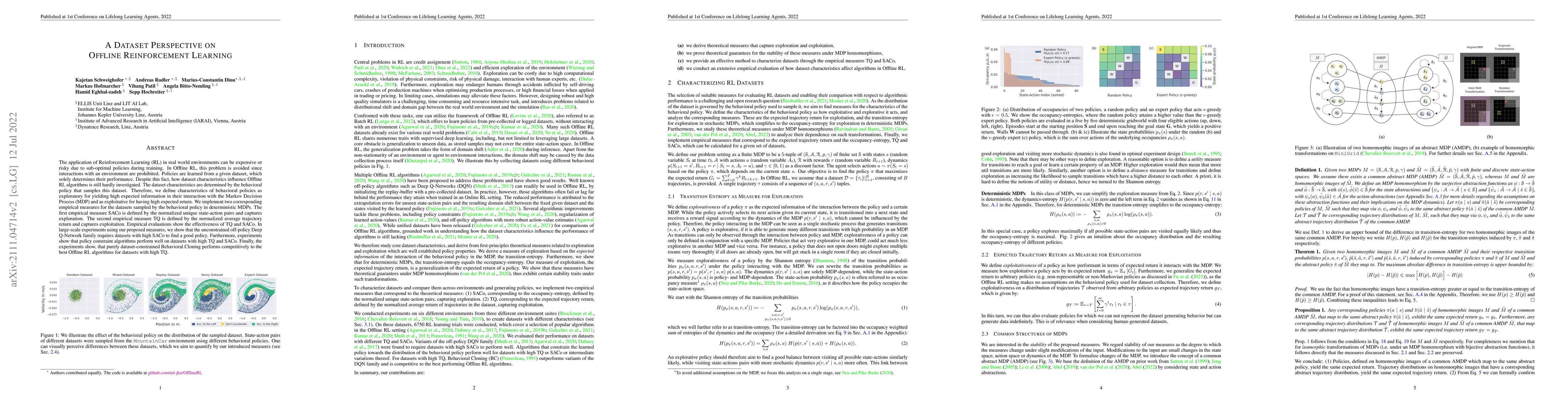 Thumbnail for A Dataset Perspective on Offline Reinforcement Learning