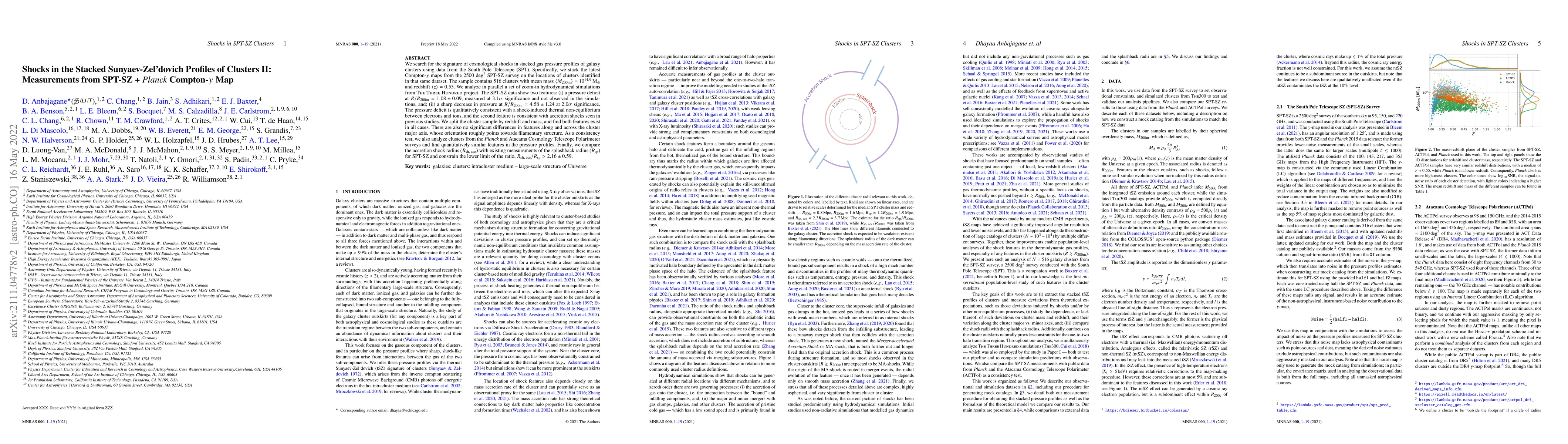 Thumbnail for Shocks in the Stacked Sunyaev-Zel'dovich Profiles of Clusters II:
  Measurements from SPT-SZ + Planck Compton-y Map