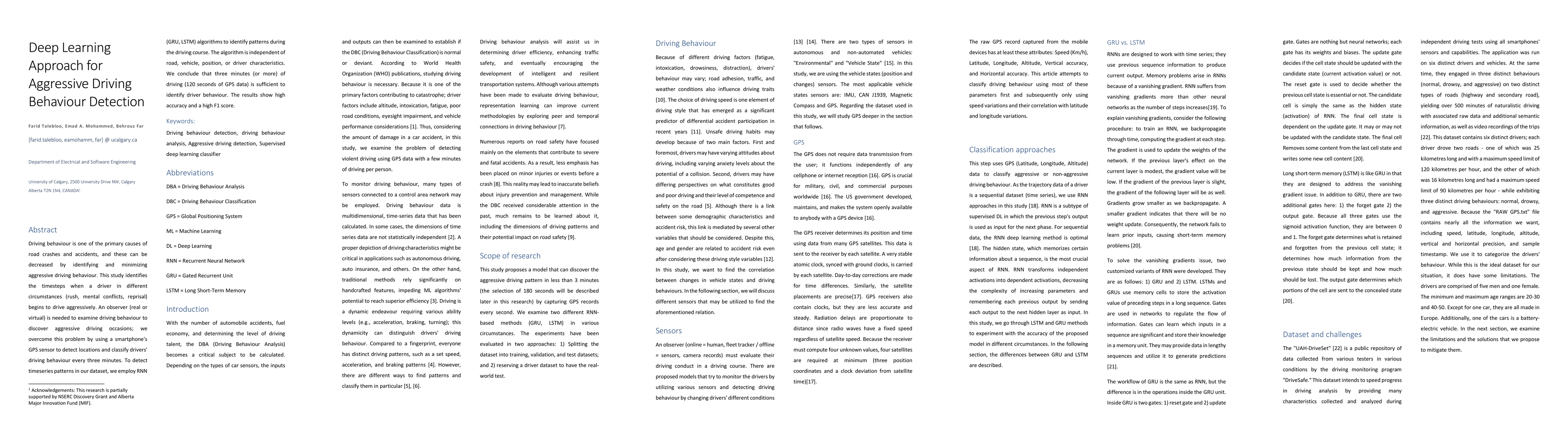 Thumbnail for Deep Learning Approach for Aggressive Driving Behaviour Detection