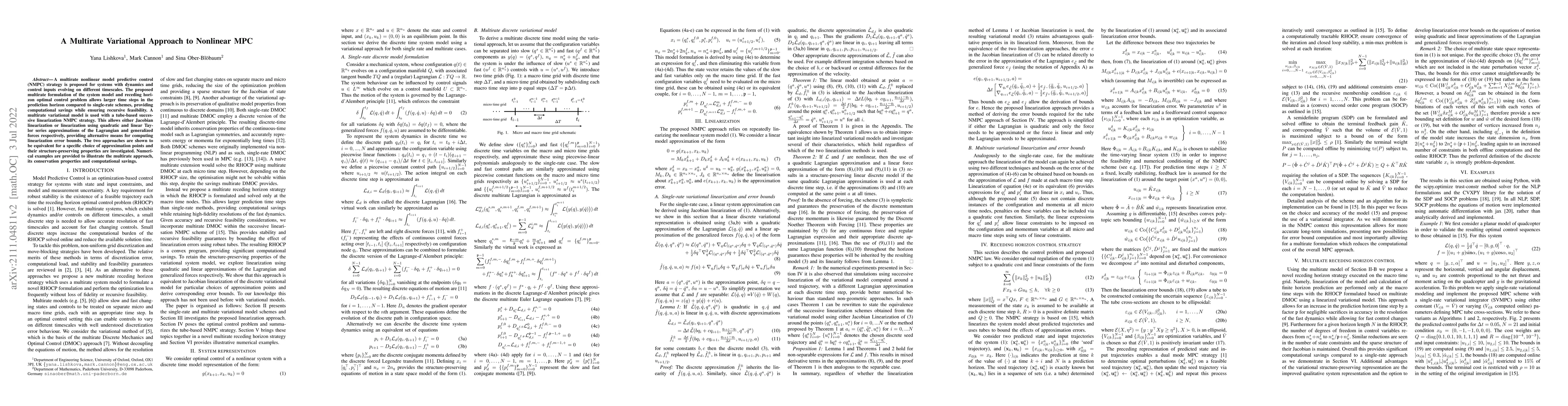 Thumbnail for A Multirate Variational Approach to Nonlinear MPC