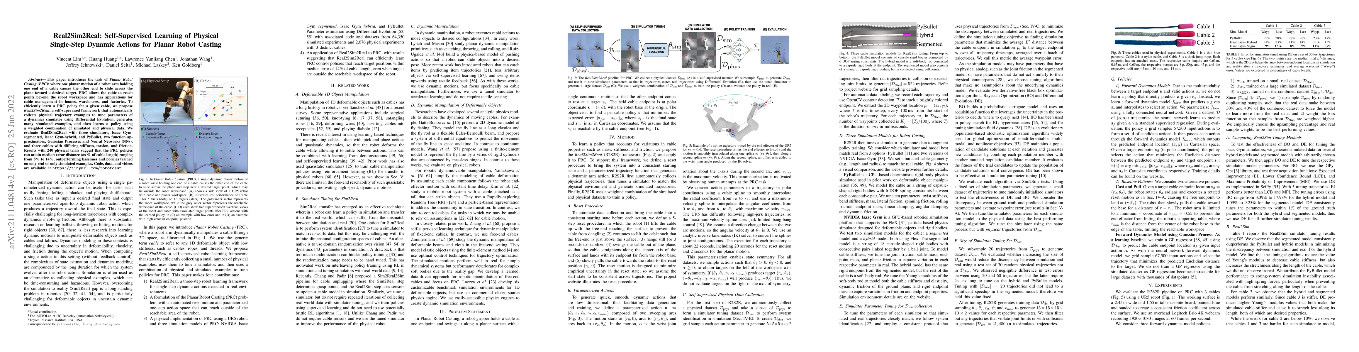 Thumbnail for Planar Robot Casting with Real2Sim2Real Self-Supervised Learning