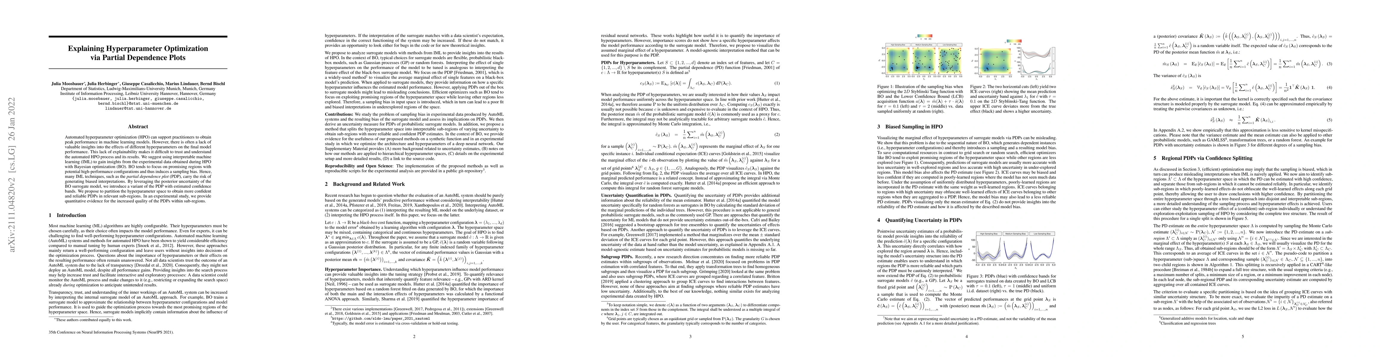 Thumbnail for Explaining Hyperparameter Optimization via Partial Dependence Plots