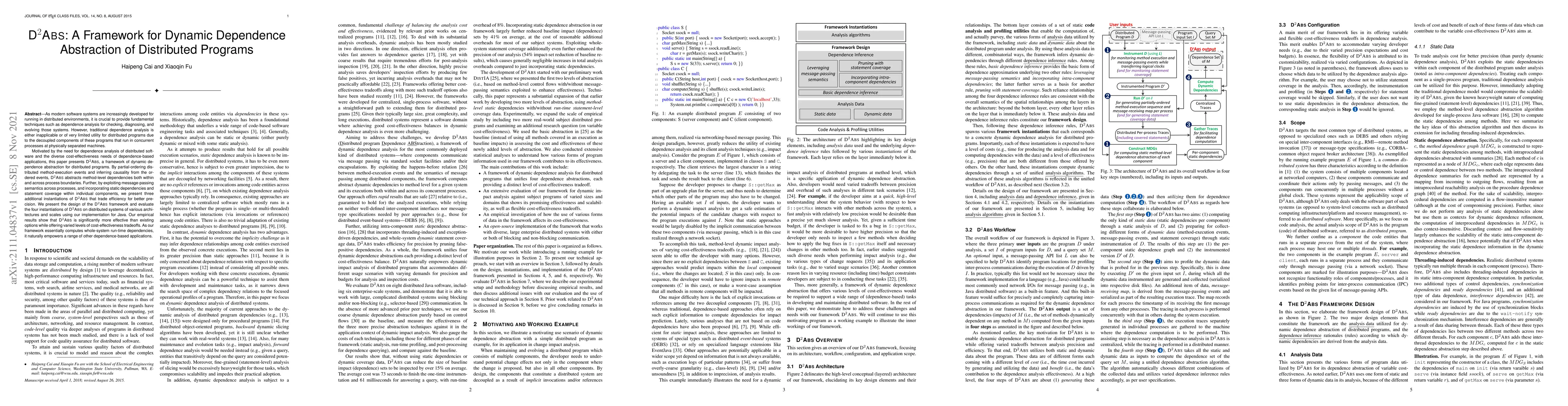 Thumbnail for D$^2$ABS: A Framework for Dynamic Dependence Abstraction of Distributed
  Programs