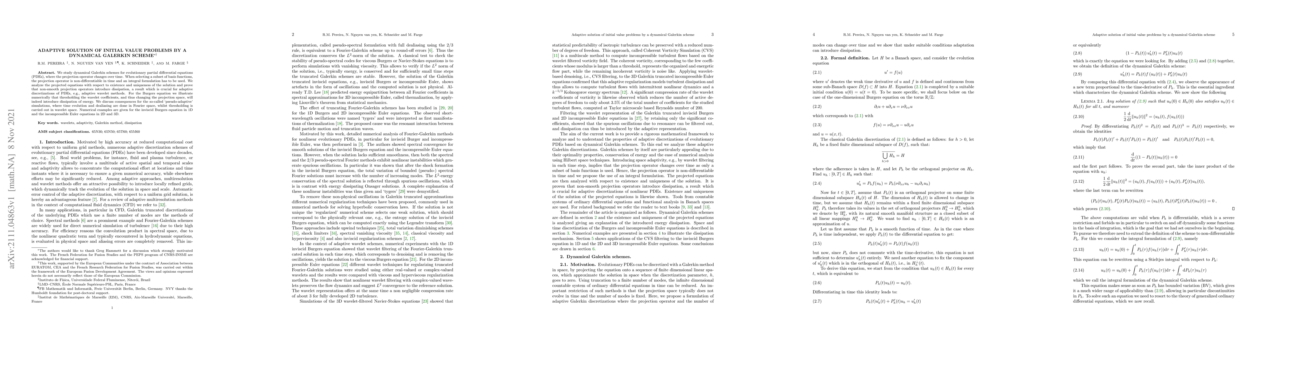 Thumbnail for Adaptive solution of initial value problems by a dynamical Galerkin
  scheme