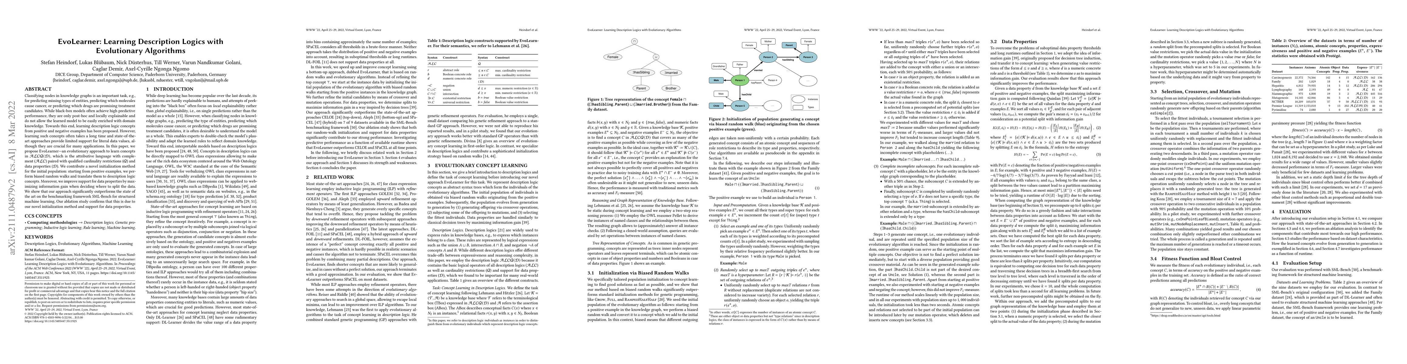 Thumbnail for EvoLearner: Learning Description Logics with Evolutionary Algorithms