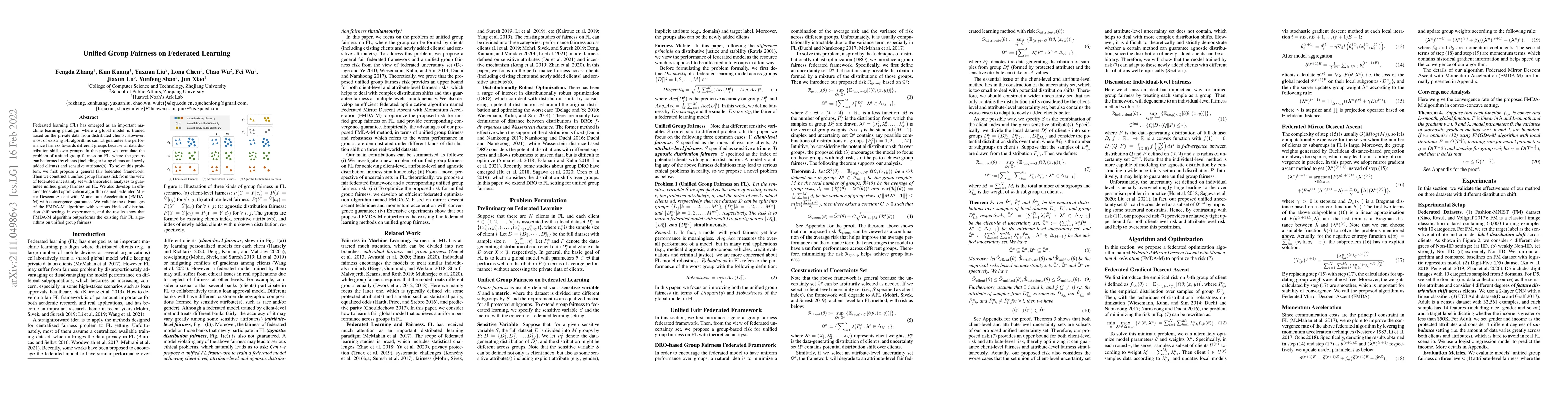 Thumbnail for Unified Group Fairness on Federated Learning