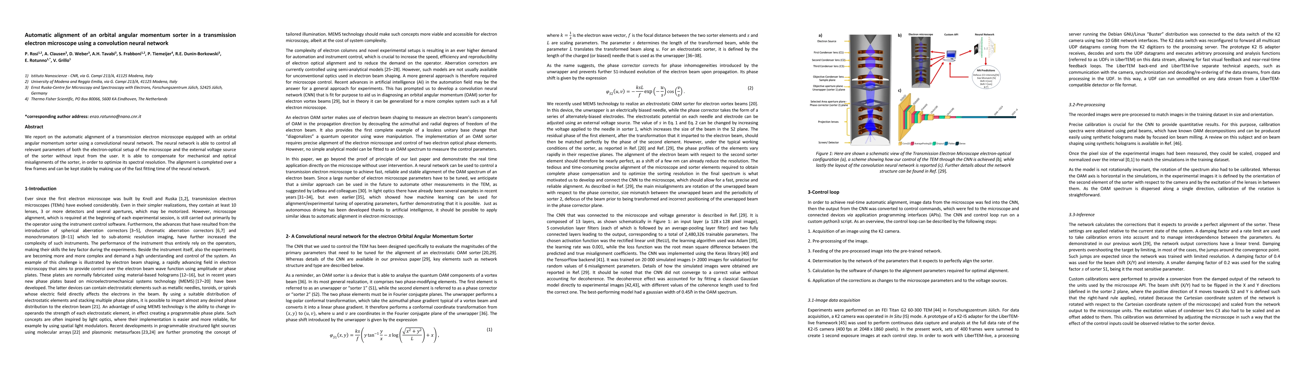 Thumbnail for Automatic alignment of an orbital angular momentum sorter in a
  transmission electron microscope using a convolution neural network