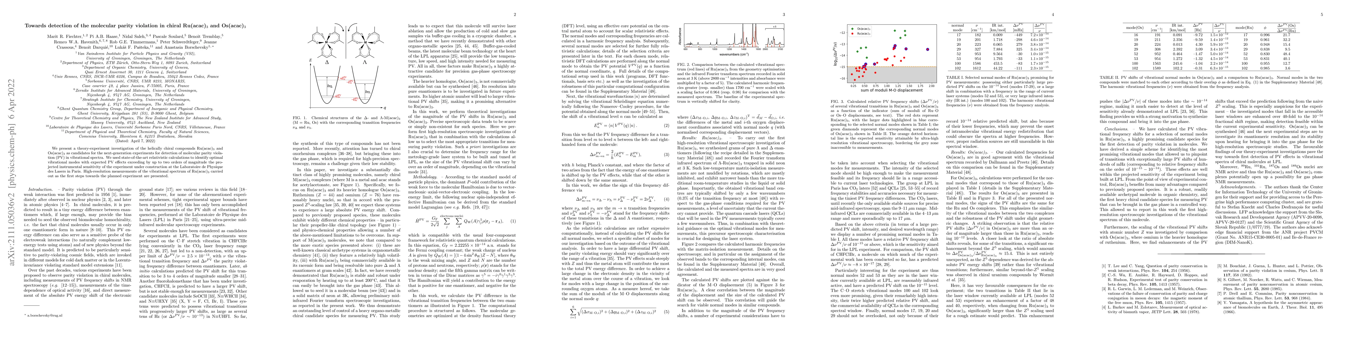 Thumbnail for Towards detection of the molecular parity violation in chiral
  Ru(acac)$_3$ and Os(acac)$_3$