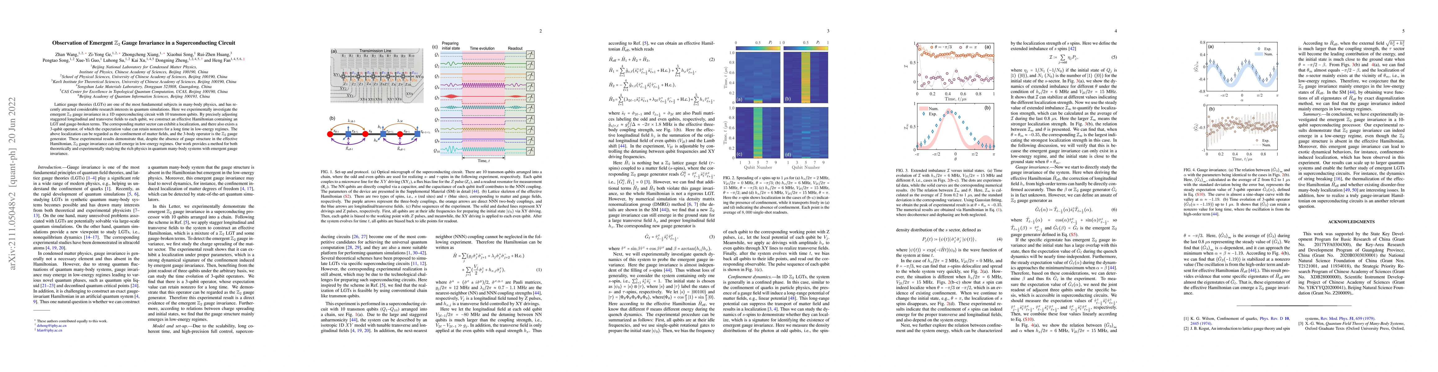 Thumbnail for Observation of Emergent $\mathbb{Z}_2$ Gauge Invariance in a
  Superconducting Circuit