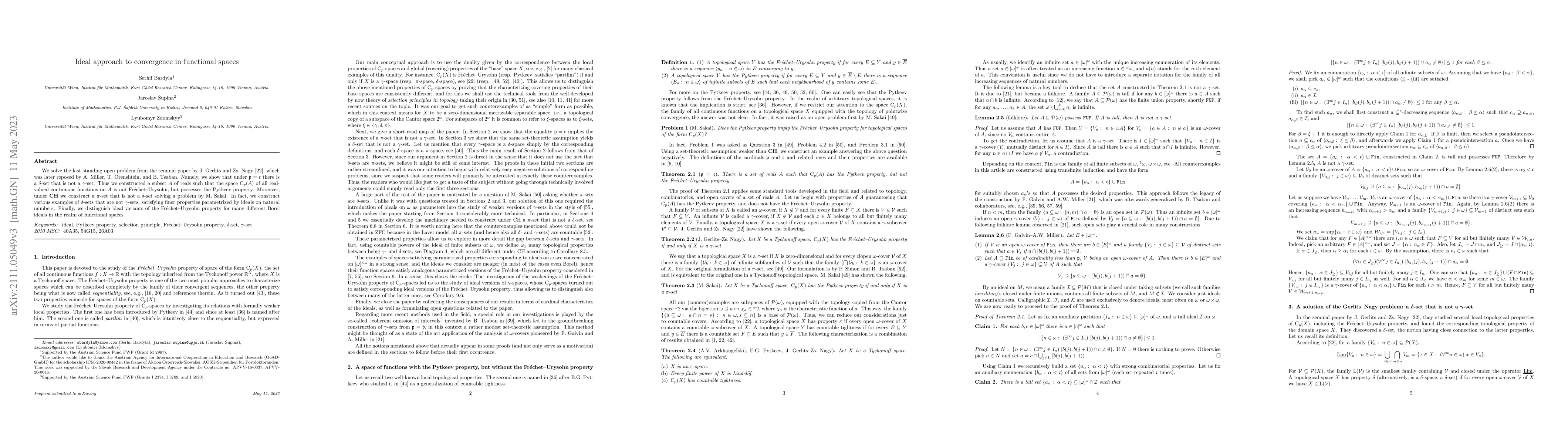 Thumbnail for Ideal approach to convergence in functional spaces
