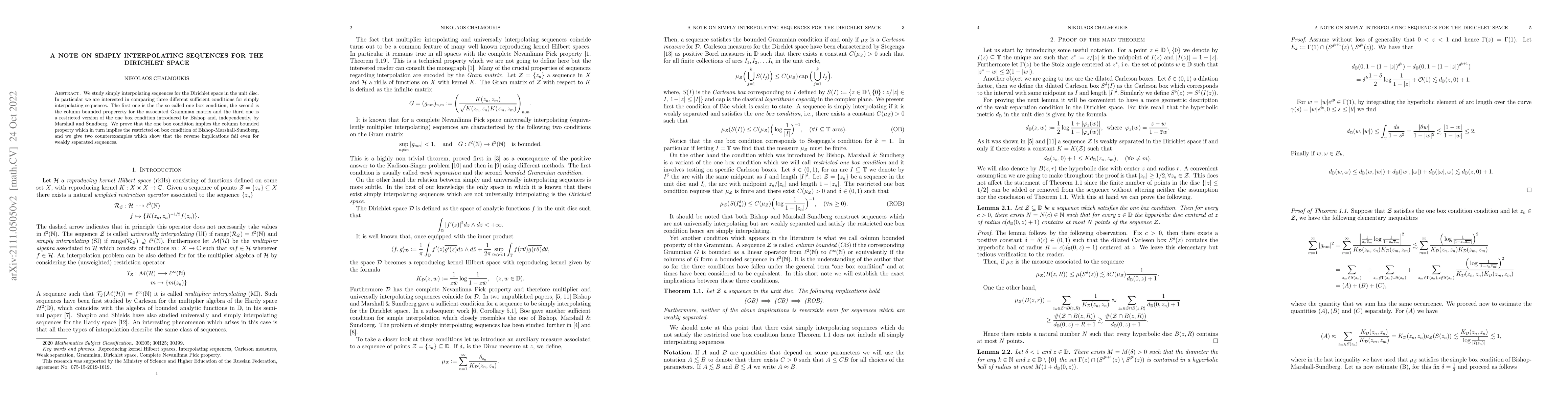 Thumbnail for A note on simply interpolating sequences for the Dirichlet space