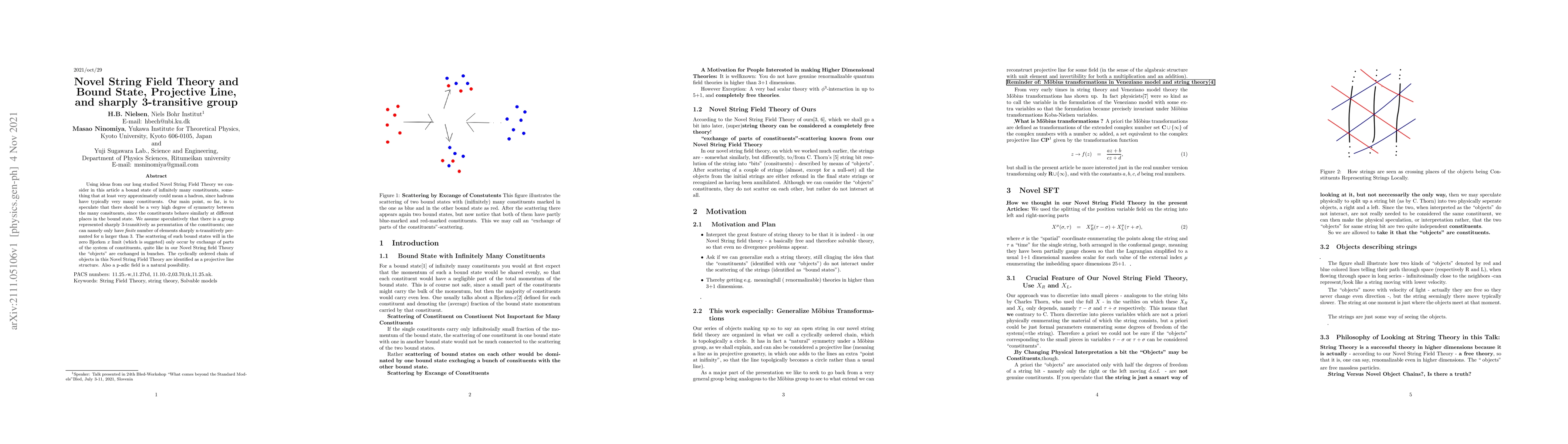 Thumbnail for Novel String Field Theory and Bound State, Projective Line, and sharply
  3-transitive group