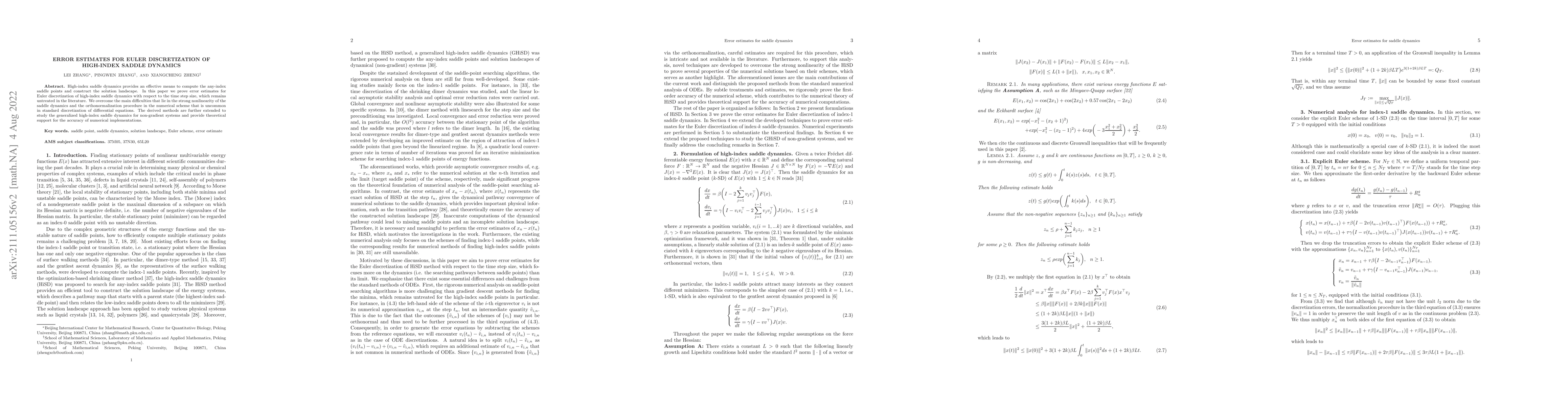 Thumbnail for Error estimates for Euler discretization of high-index saddle dynamics