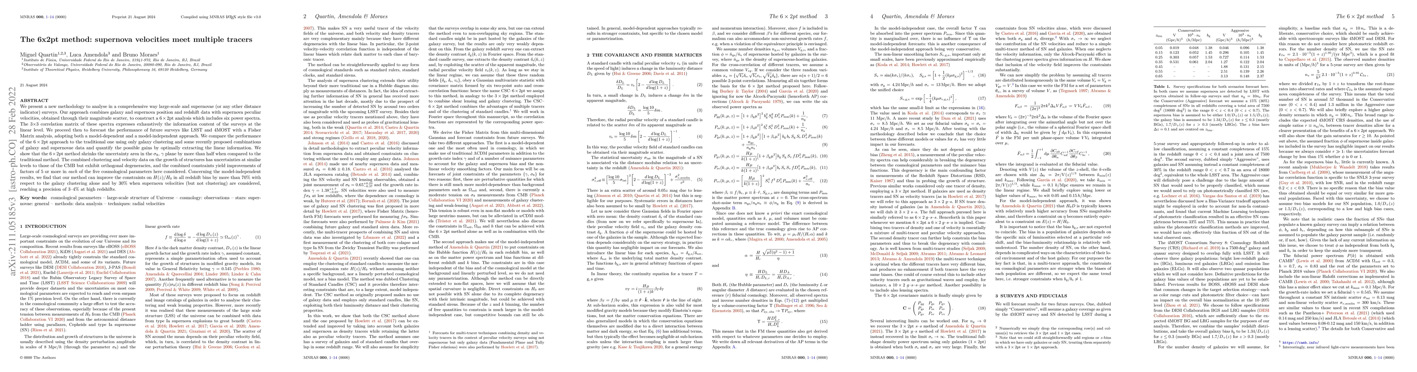 Thumbnail for The 6x2pt method: supernova velocities meet multiple tracers