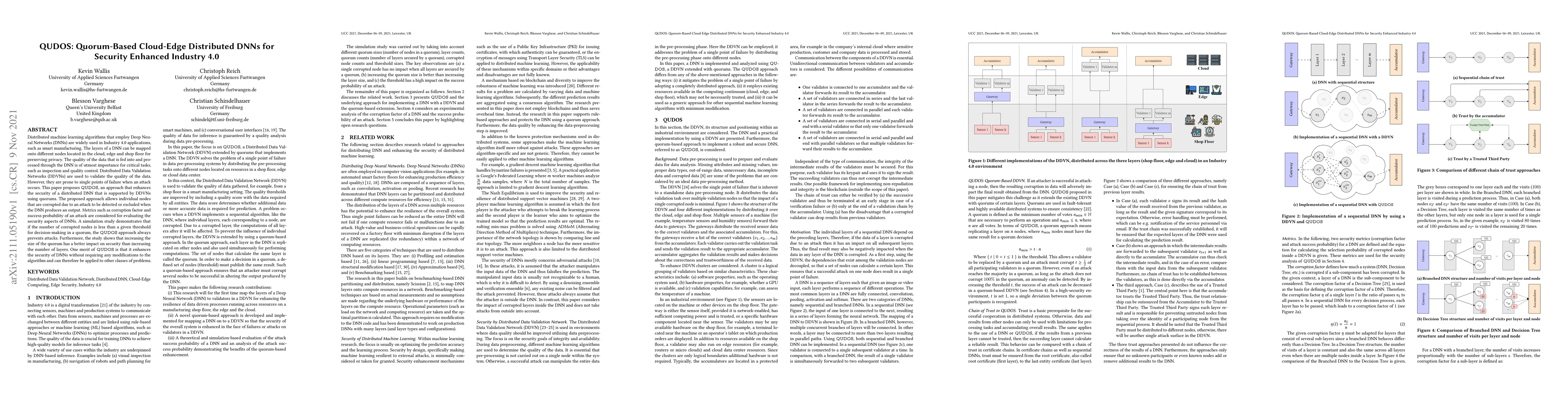 Thumbnail for QUDOS: Quorum-Based Cloud-Edge Distributed DNNs for Security Enhanced
  Industry 4.0