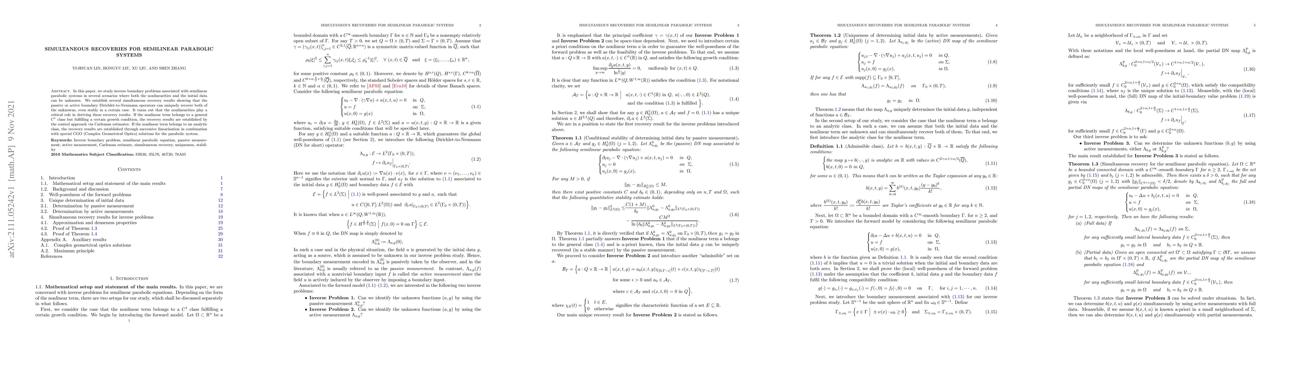 Thumbnail for Simultaneous recoveries for semilinear parabolic systems