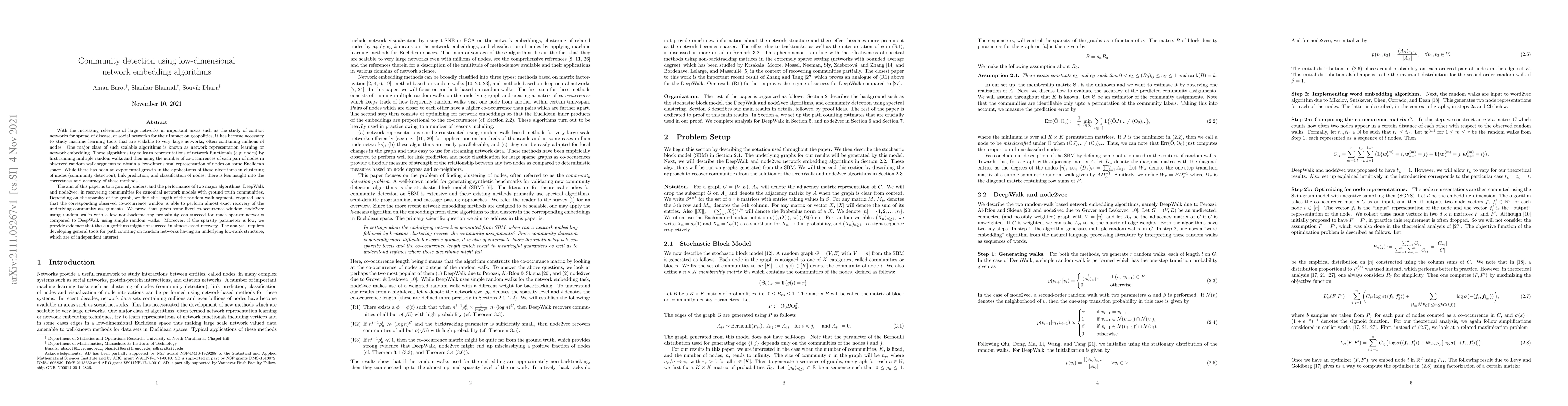 Thumbnail for Community detection using low-dimensional network embedding algorithms