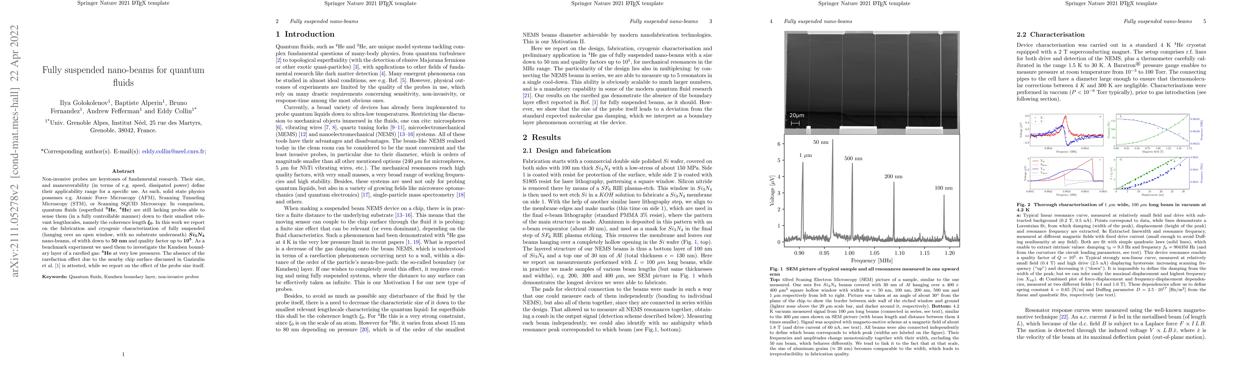 Thumbnail for Fully suspended nano-beams for quantum fluids