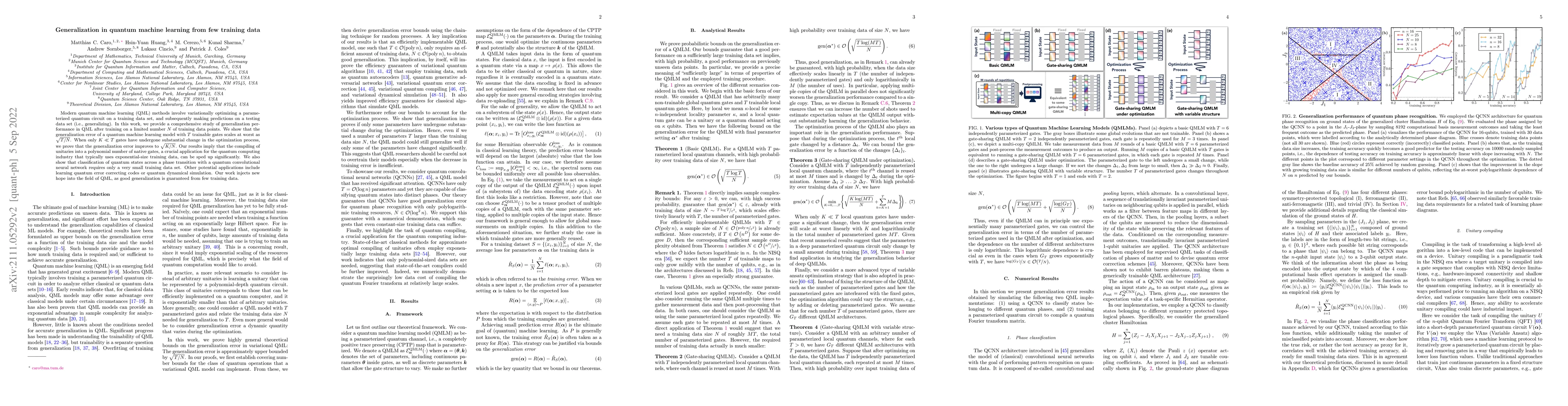 Thumbnail for Generalization in quantum machine learning from few training data
