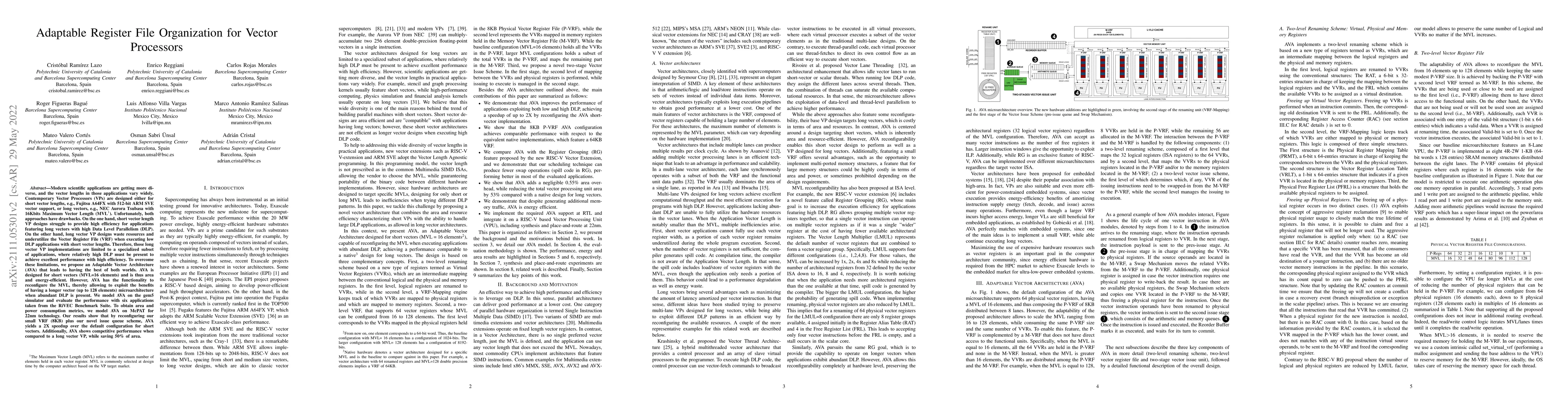 Thumbnail for Adaptable Register File Organization for Vector Processors