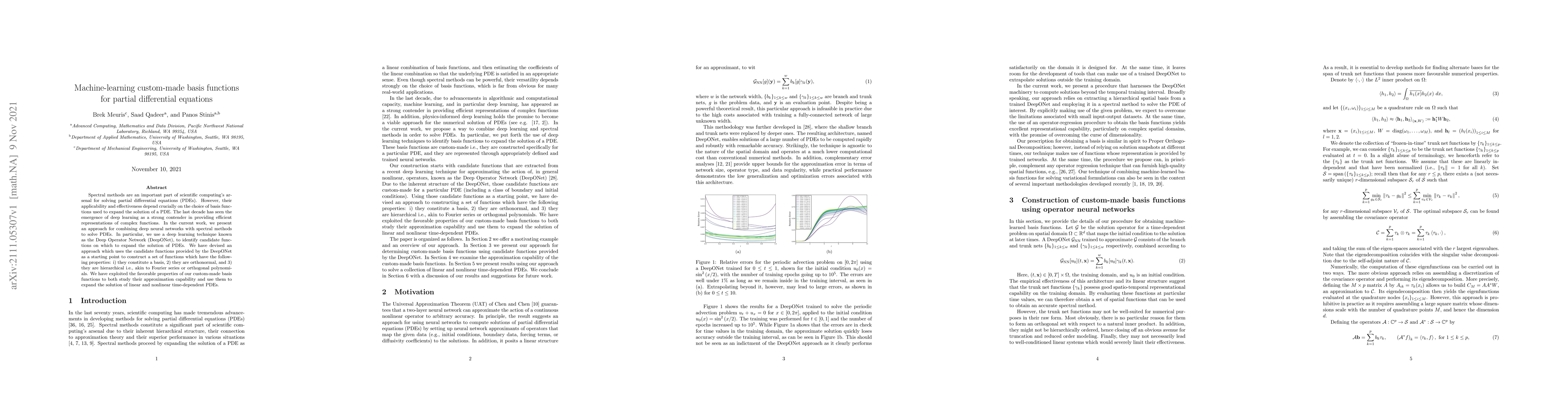Thumbnail for Machine-learning custom-made basis functions for partial differential
  equations