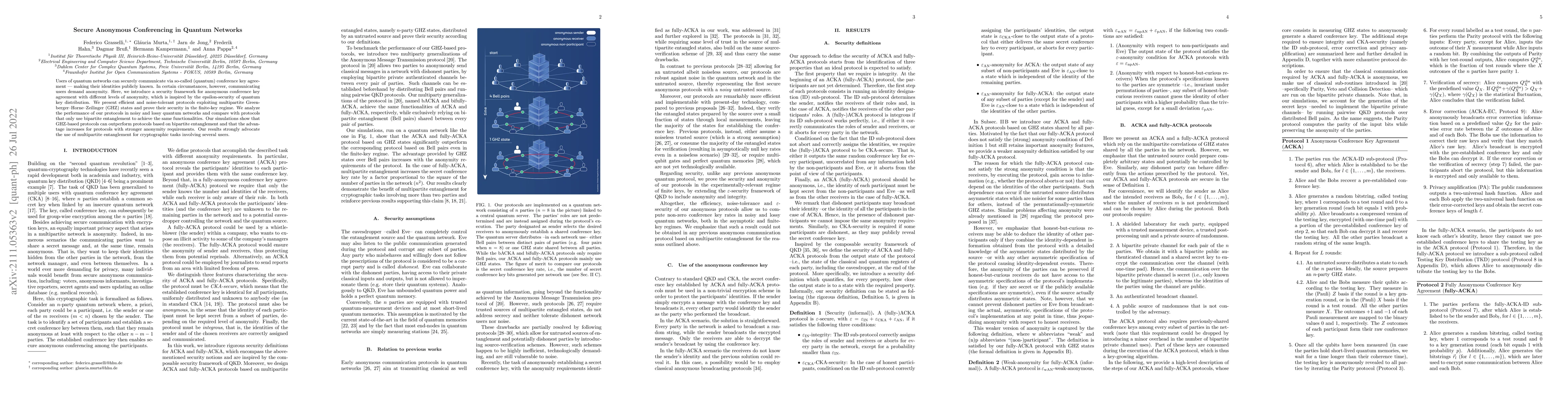 Thumbnail for Secure Anonymous Conferencing in Quantum Networks