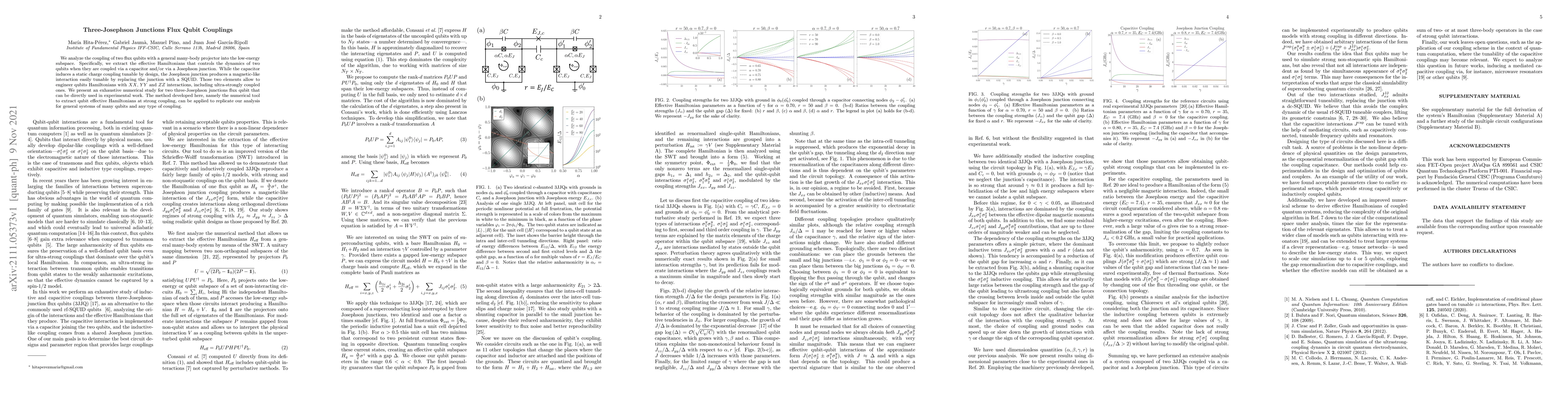 Thumbnail for Three-Josephson Junctions Flux Qubit Couplings