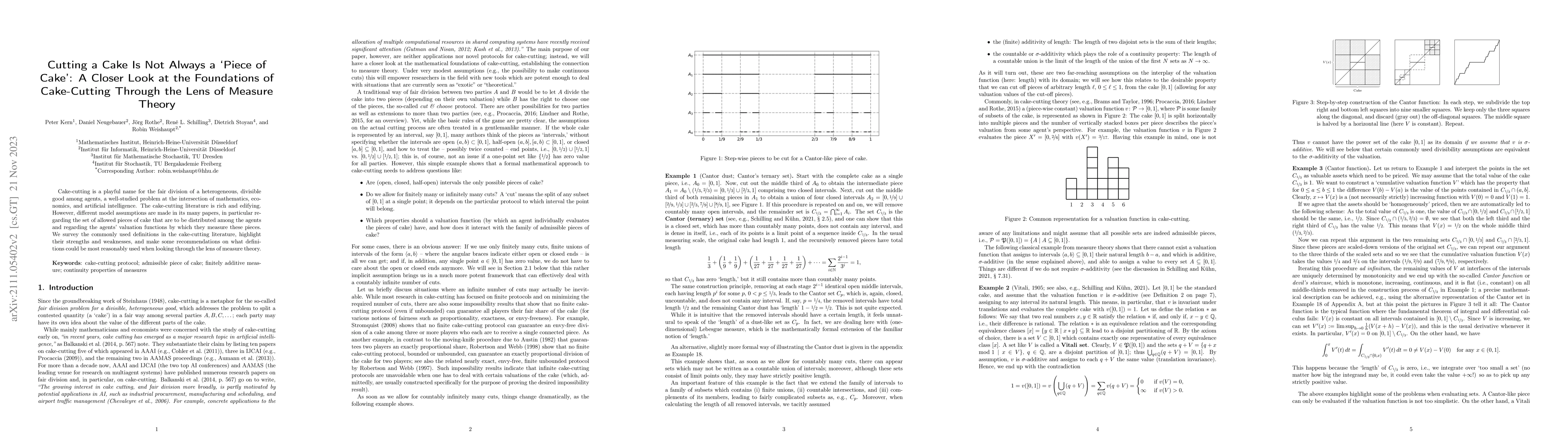 Thumbnail for Cutting a Cake Is Not Always a 'Piece of Cake': A Closer Look at the
  Foundations of Cake-Cutting Through the Lens of Measure Theory