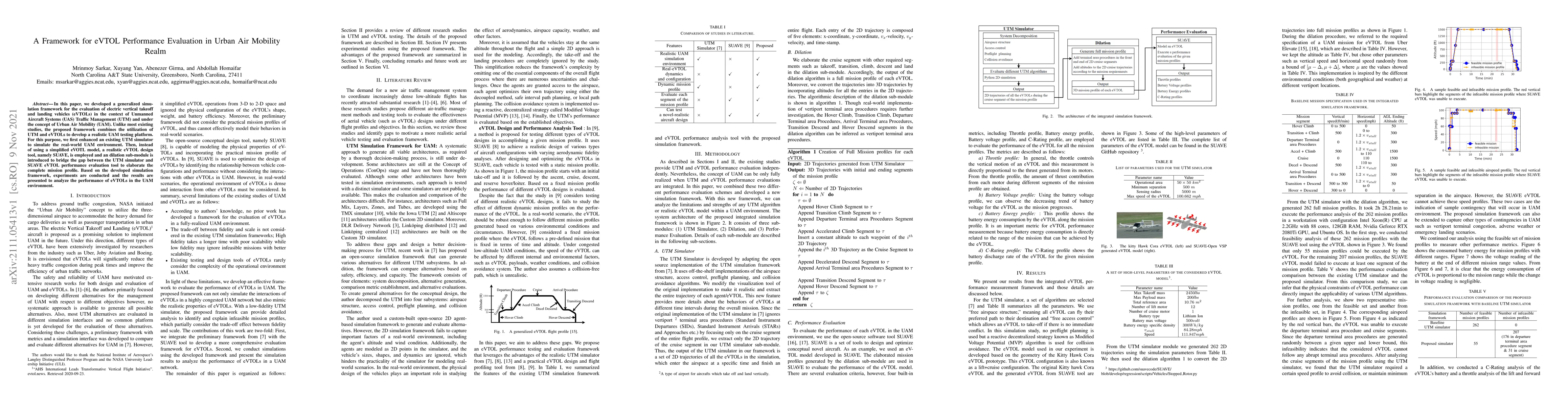 Thumbnail for A Framework for eVTOL Performance Evaluation in Urban Air Mobility Realm