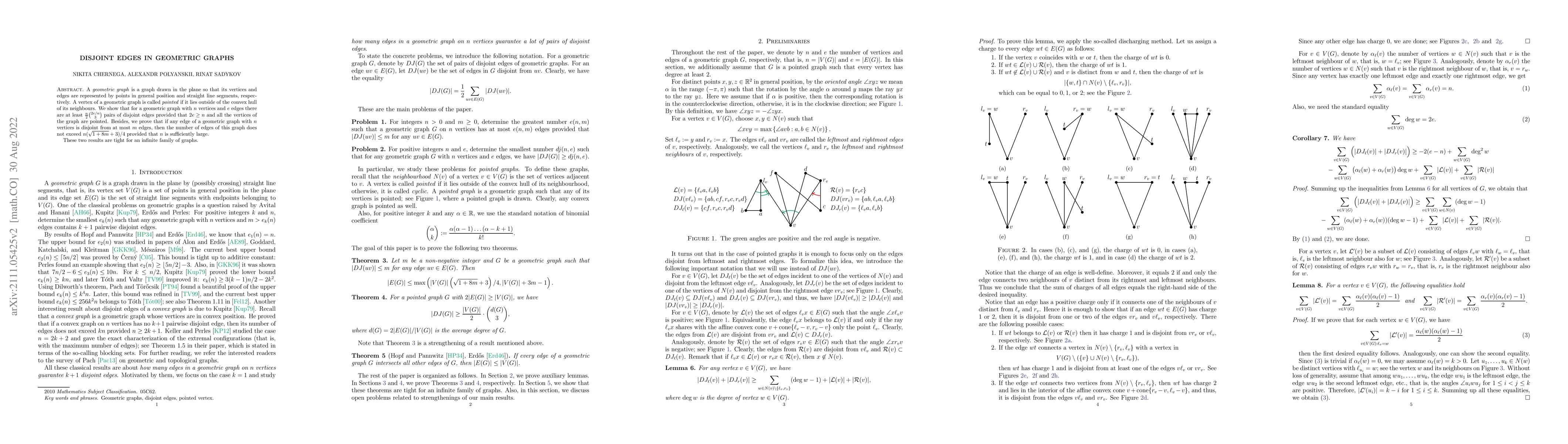 Thumbnail for Disjoint edges in geometric graphs