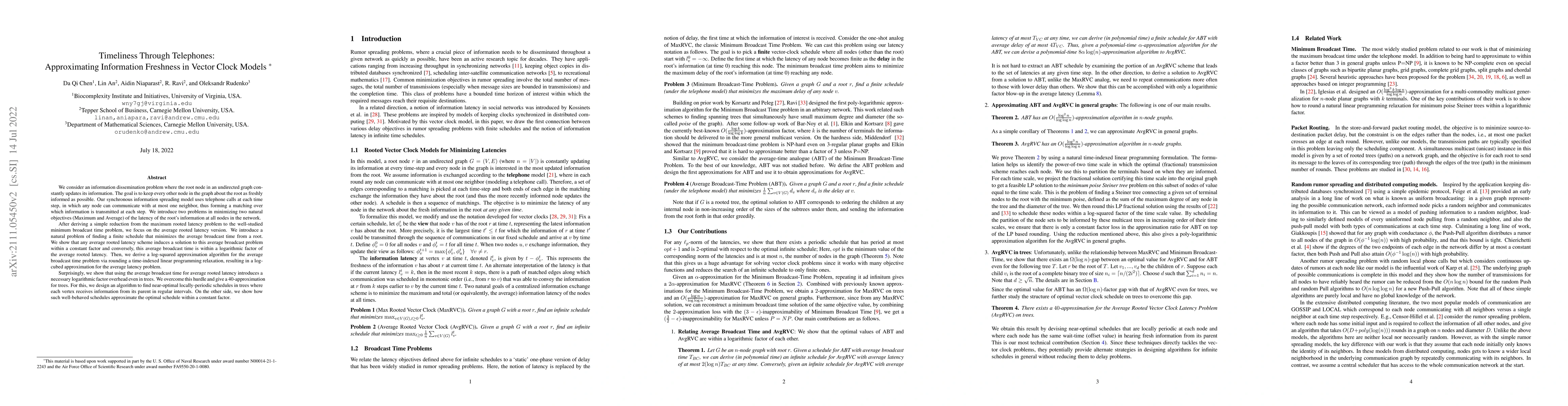 Thumbnail for Timeliness Through Telephones: Approximating Information Freshness in
  Vector Clock Models
