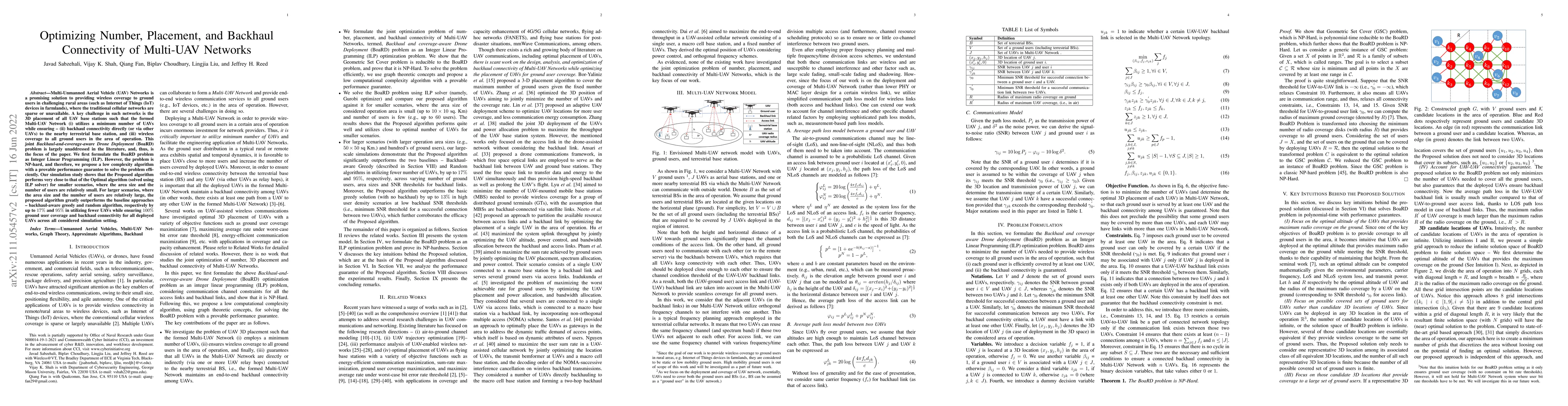 Thumbnail for Optimizing Number, Placement, and Backhaul Connectivity of Multi-UAV
  Networks