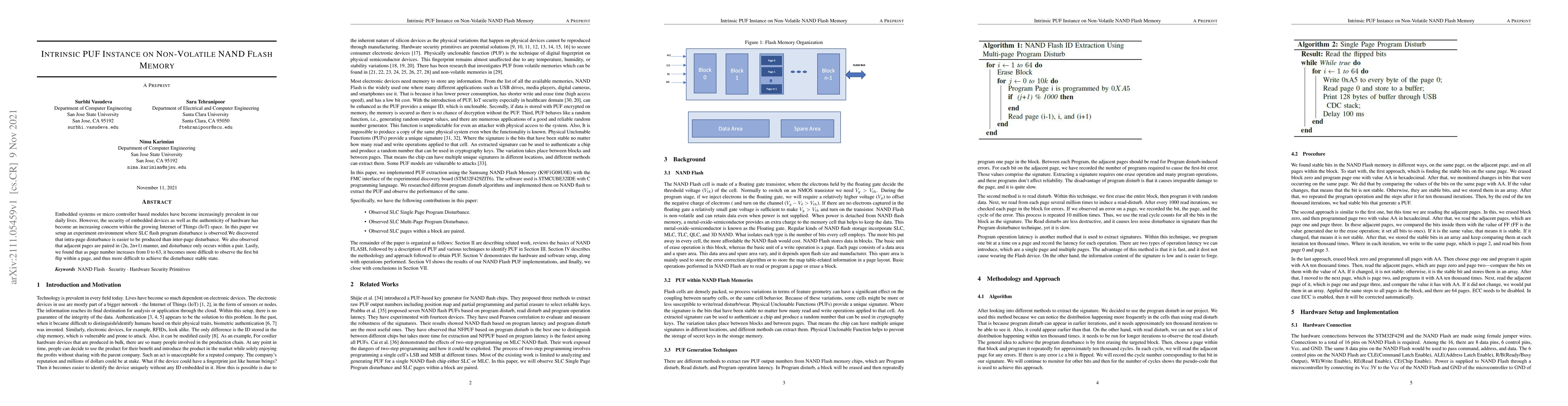 Thumbnail for Intrinsic PUF Instance on Non-Volatile NAND Flash Memory
