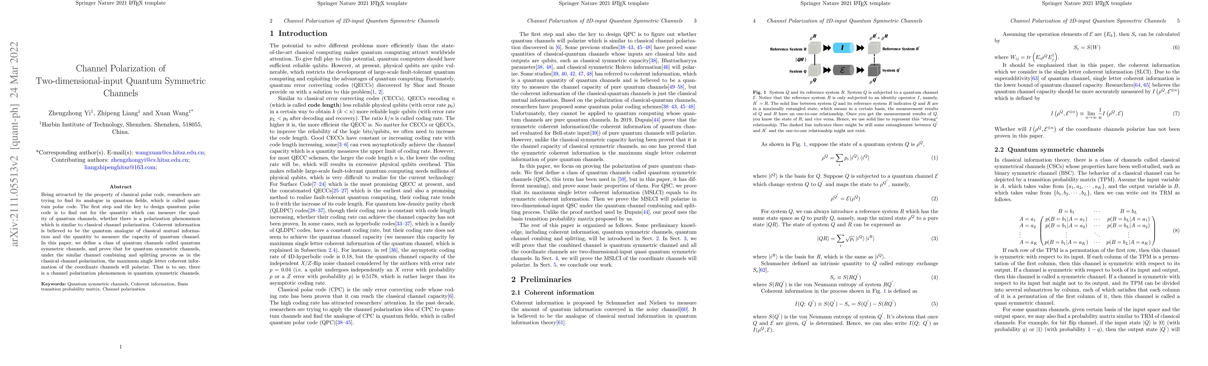 Thumbnail for Channel Polarization of Two-dimensional-input Quantum Symmetric Channels