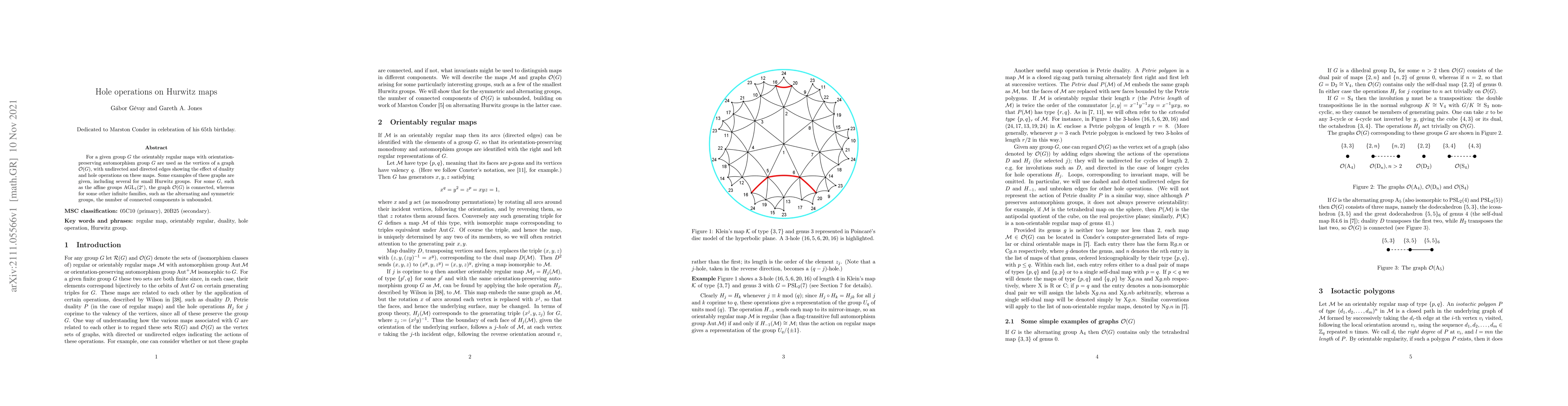 Thumbnail for Hole operations on Hurwitz maps