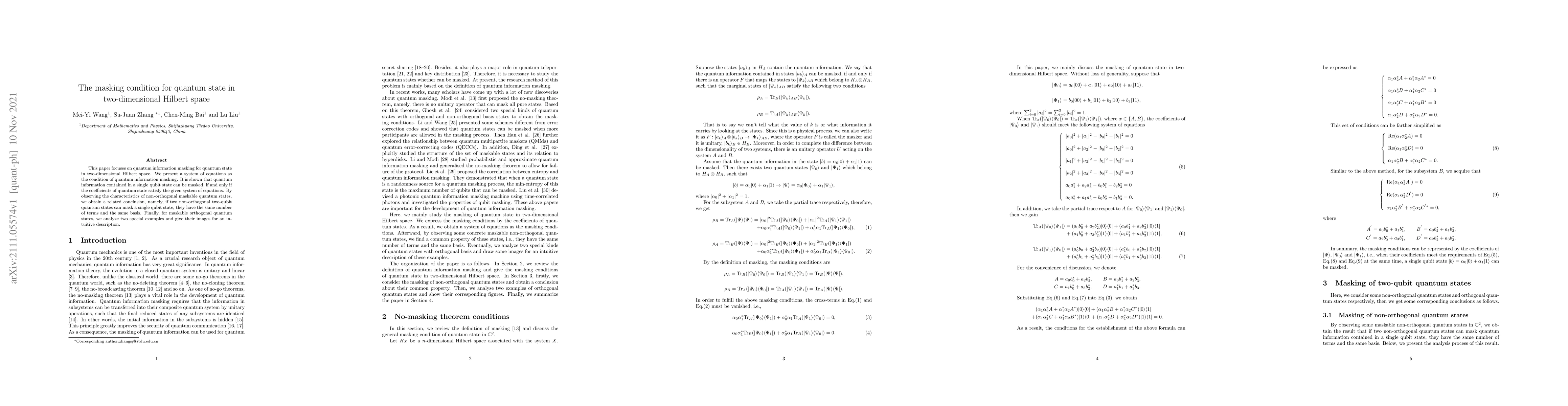 Thumbnail for The masking condition for quantum state in two-dimensional Hilbert space