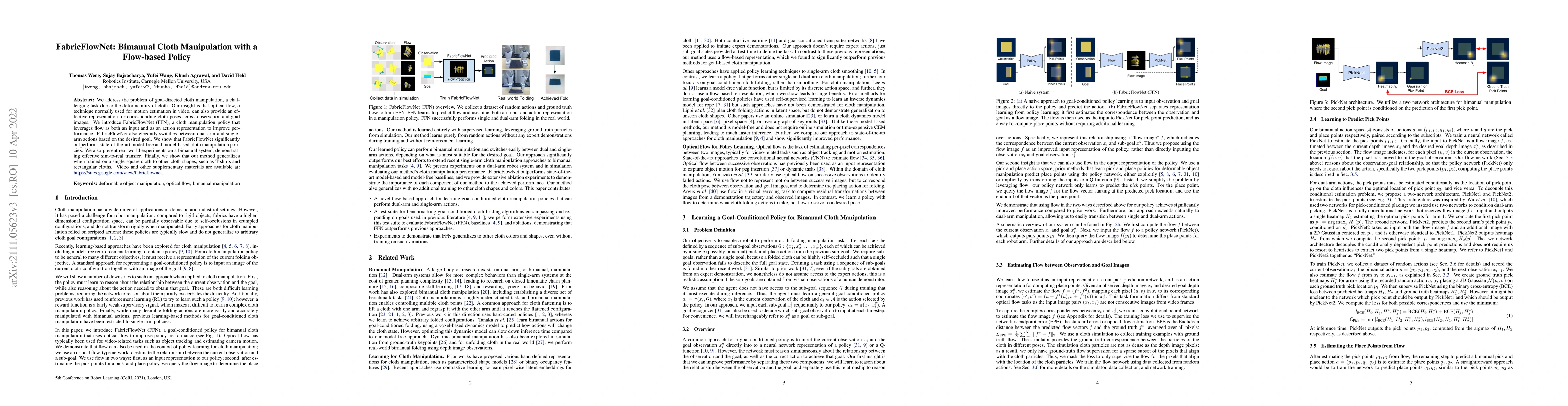 Thumbnail for FabricFlowNet: Bimanual Cloth Manipulation with a Flow-based Policy