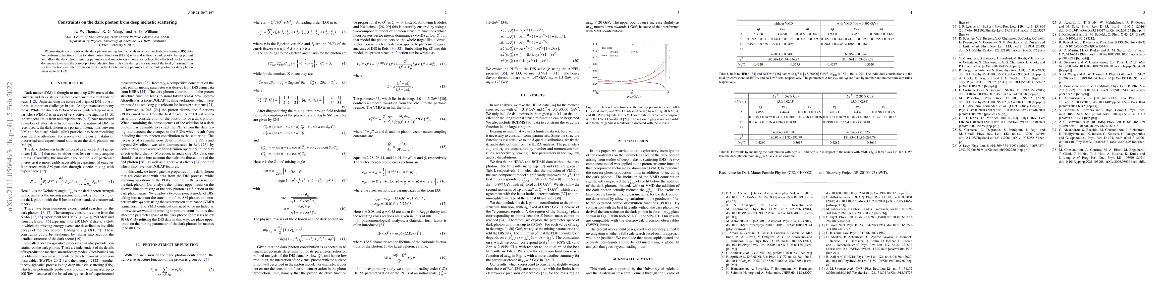 Thumbnail for Constraints on the dark photon from deep inelastic scattering