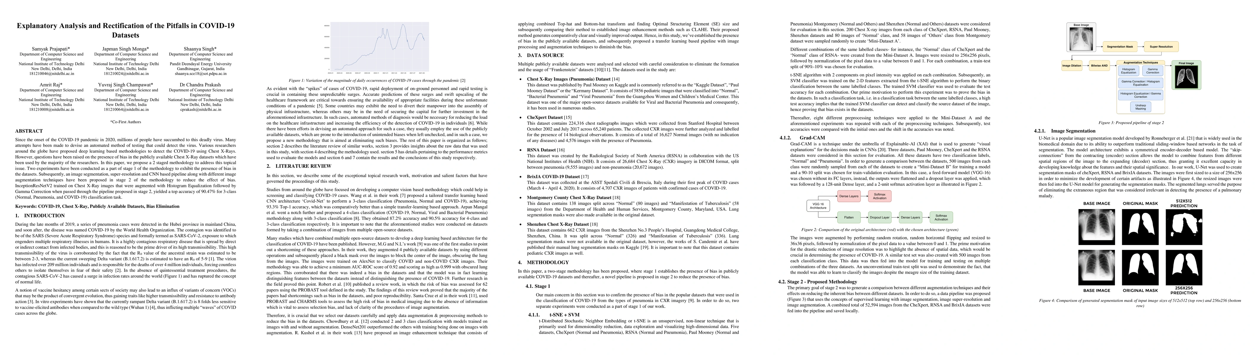 Thumbnail for Explanatory Analysis and Rectification of the Pitfalls in COVID-19
  Datasets