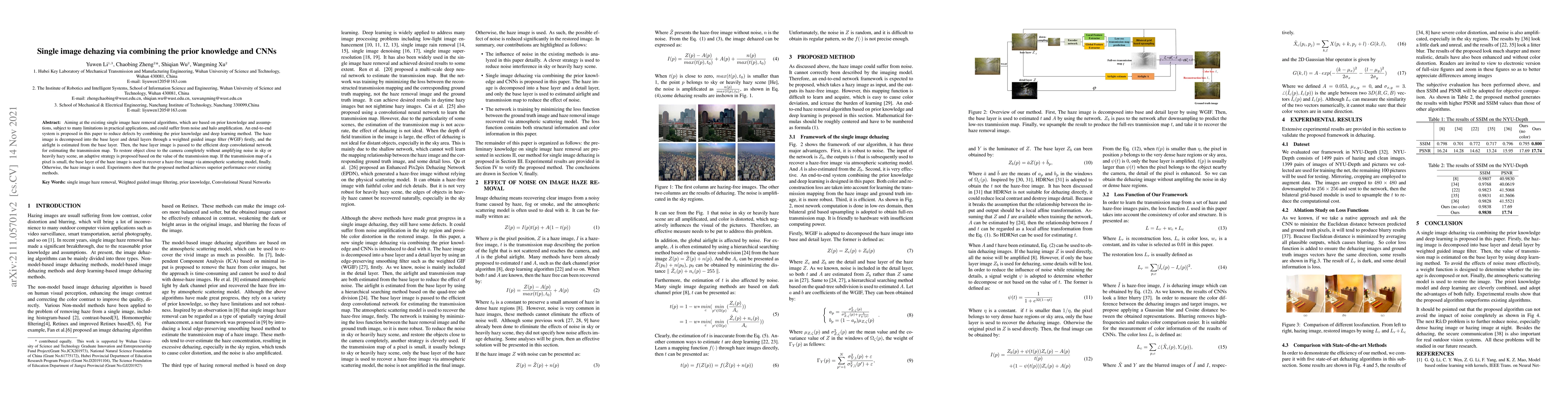 Thumbnail for Single image dehazing via combining the prior knowledge and CNNs