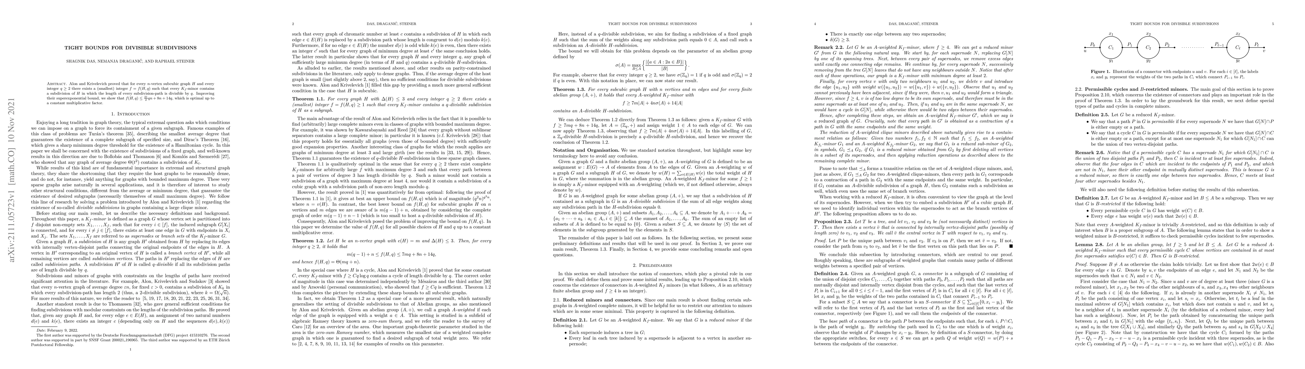 Thumbnail for Tight bounds for divisible subdivisions