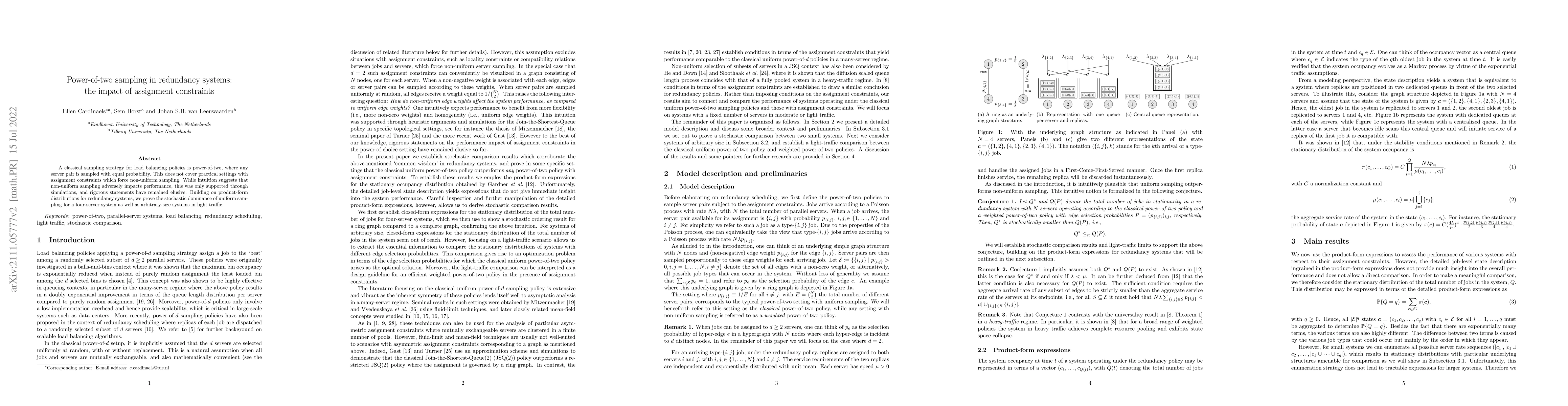 Thumbnail for Power-of-two sampling in redundancy systems: the impact of assignment
  constraints