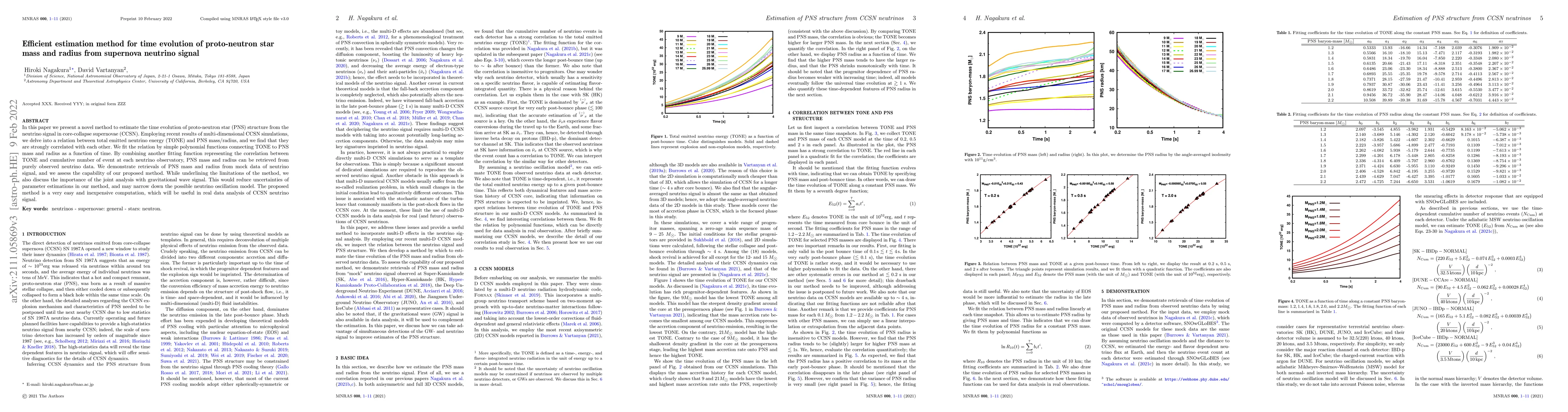 Thumbnail for Efficient estimation method for time evolution of proto-neutron star
  mass and radius from supernova neutrino signal