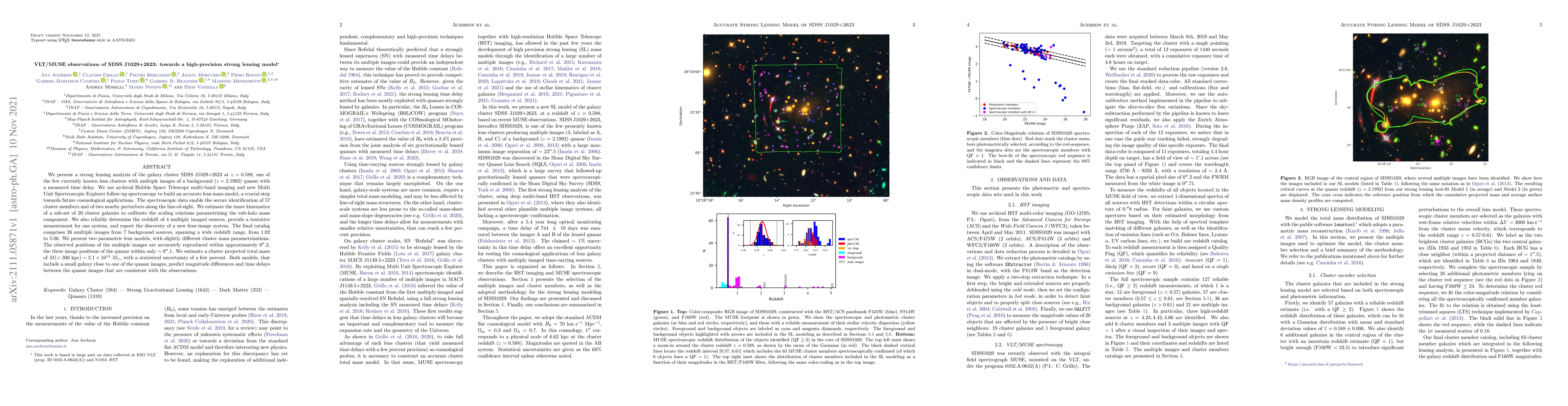 Thumbnail for VLT/MUSE observations of SDSS J1029+2623: towards a high-precision
  strong lensing model